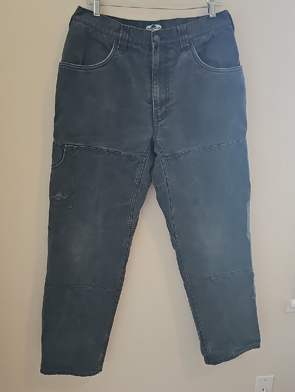 Arborwear Tree Climbers Washed Black Work Utility Pants. 34X30. 100% Cotton